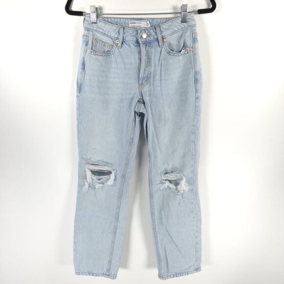 GARAGE DENIM EX-BOYFRIEND Straight Distressed Jeans Size‎ 00/23 - Picture 1 of 10